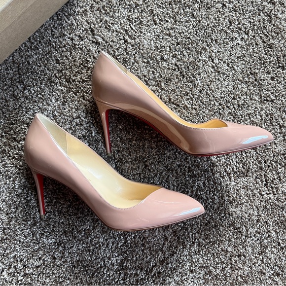 NEW Louboutin Corneille Nude Patent Heels - Picture 10 of 10